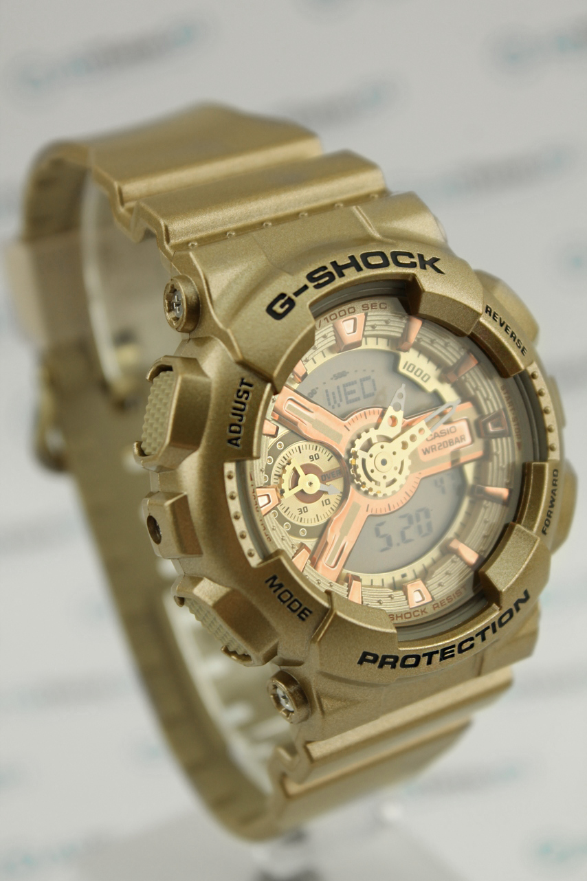 G Shock 2100 золотые женские