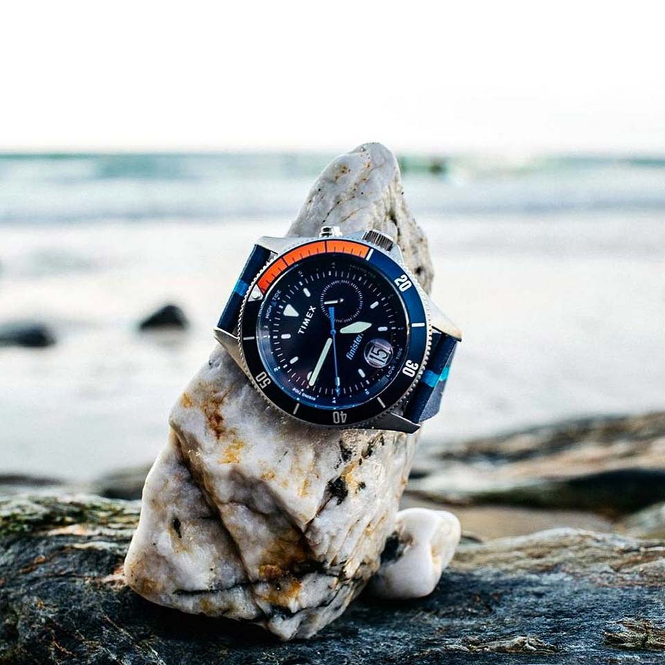 Finisterre x Timex Tide Watch.      