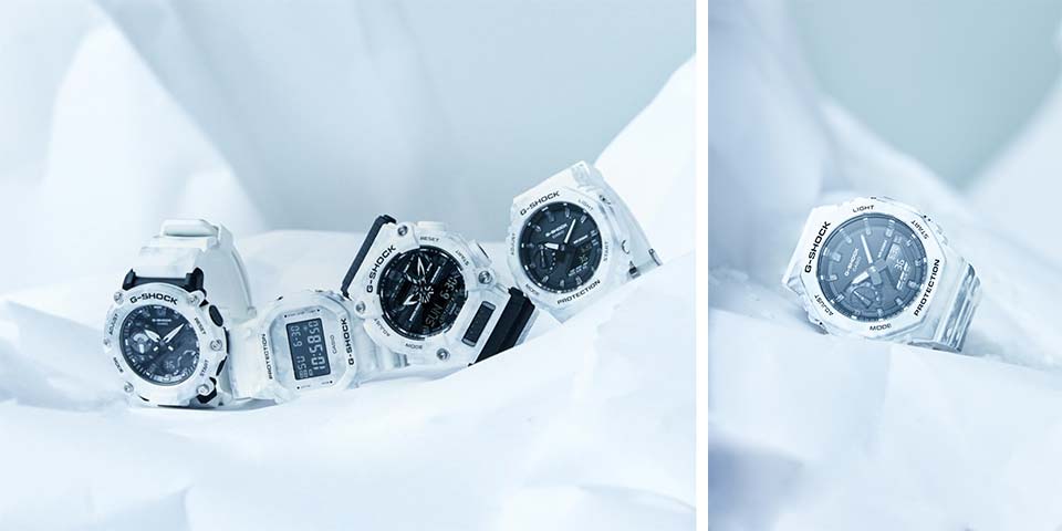 G shock snow white on sale