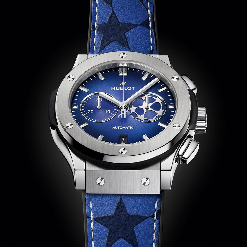 Лимитированная серия! Hublot Classic Fusion Chronograph UEFA Champions League Titanium