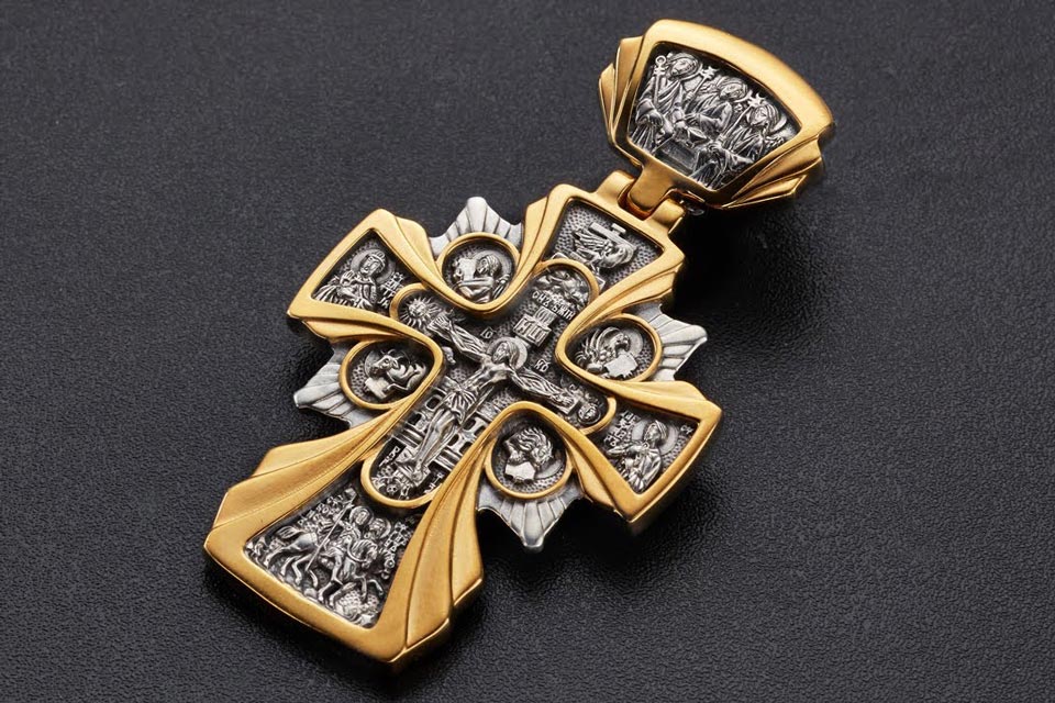 Золотые и серебряные кресты - мужские и женские на заказ