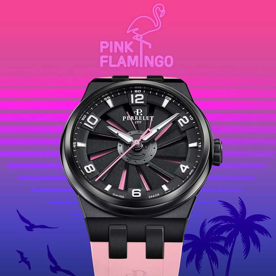 ! Perrelet Turbine Pink Flamingo