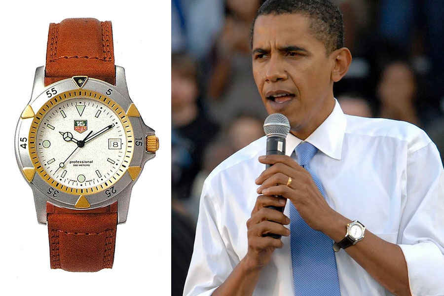 На какой руке носить часы мужские. Jorg Gray Обама. Tag Heuer 1500 two-Tone Diver.. Часы Барака Обамы Swatch.