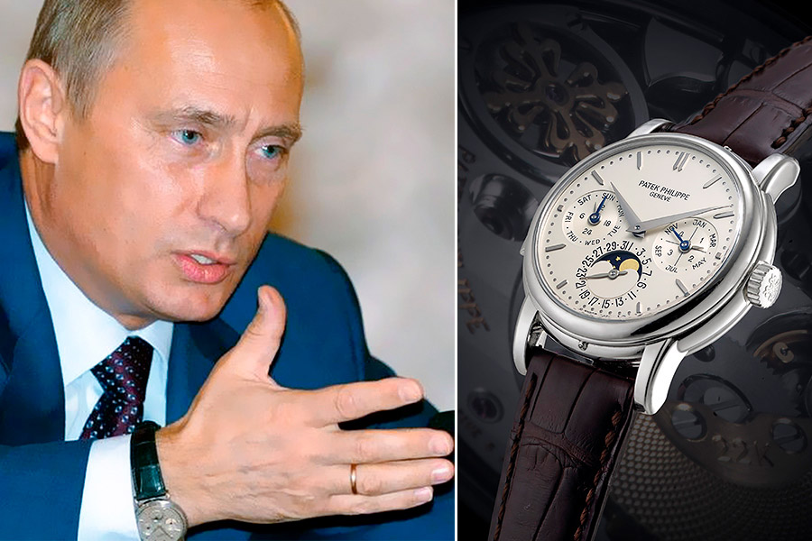 На какой руке носить часы мужские. Часы Патек Филип Путина. Часы Путина Patek Philippe.