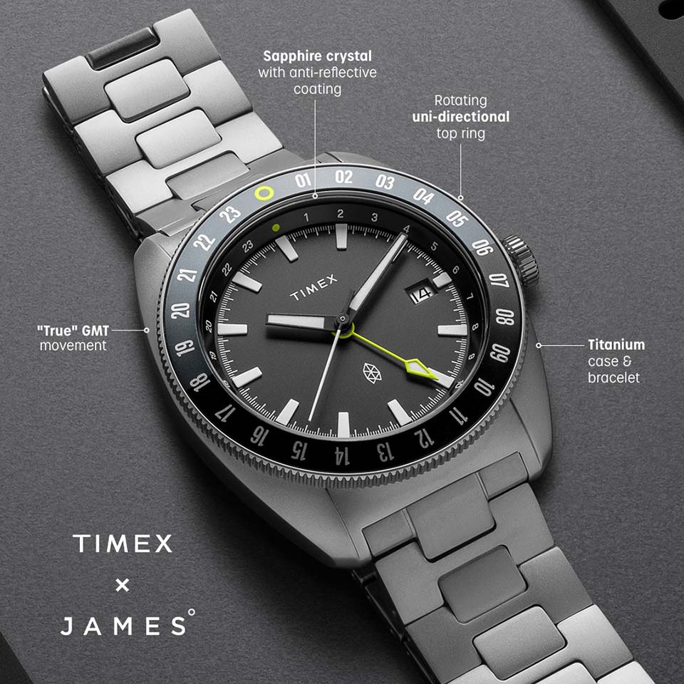 ! Timex x The James Brand Automatic GMT