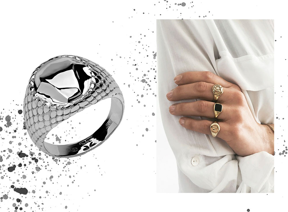 Как кольцо-печатка стало модным женским аксессуаром? — блог AllTime.ru