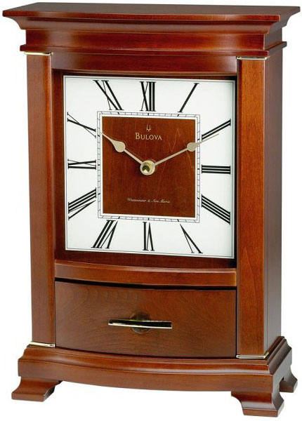 Деревянные настольные часы Bulova B7664