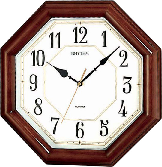 Деревянные настенные часы Rhythm CMG912NR06