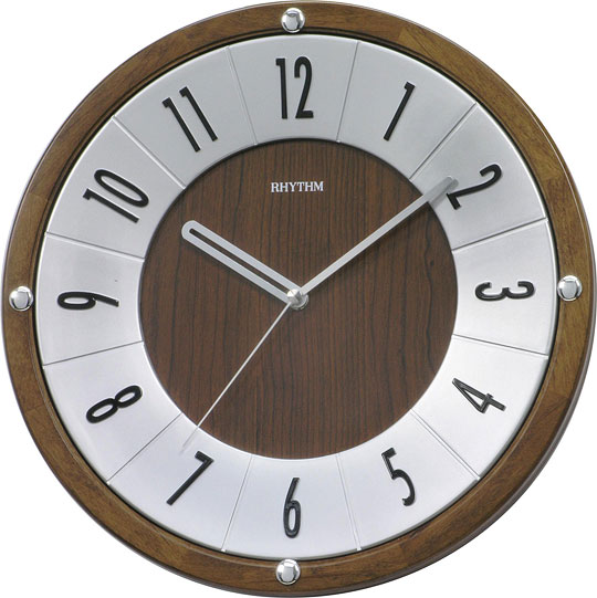 Деревянные настенные часы Rhythm CMG991NR06