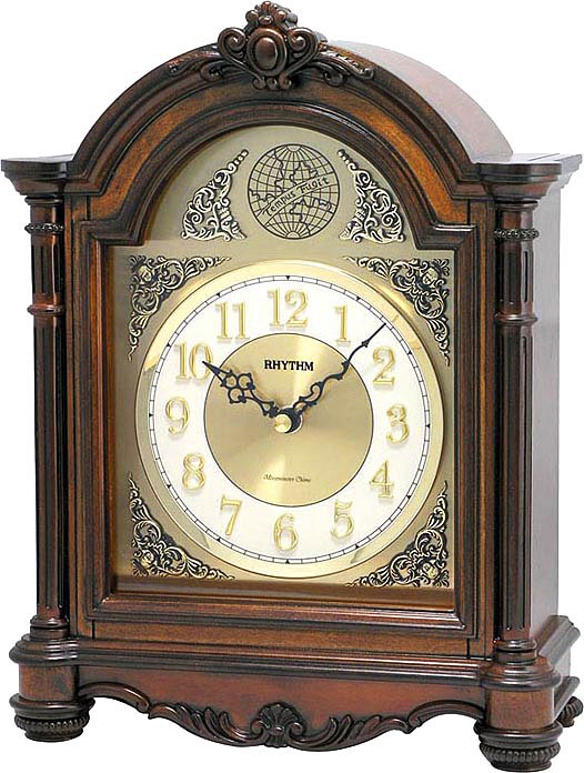 Деревянные настольные часы Rhythm CRH167NR06