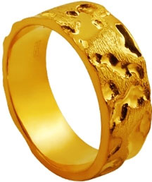 Серебряное кольцо Алхимия AL-Solid-bark-ring-plg