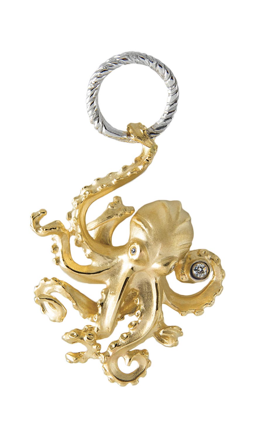Золотой кулон ''Осьминог'' Альдзена P-24055 с бриллиантами