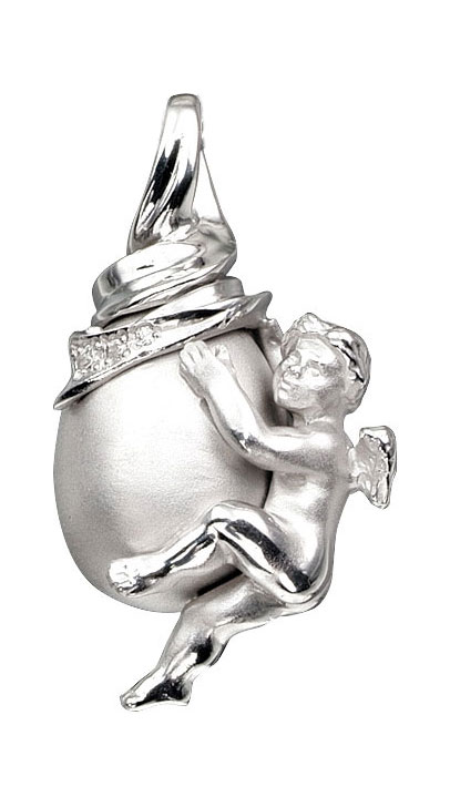 Серебряный кулон ''Ангел'' Альдзена P-25003 с фианитами Swarovski