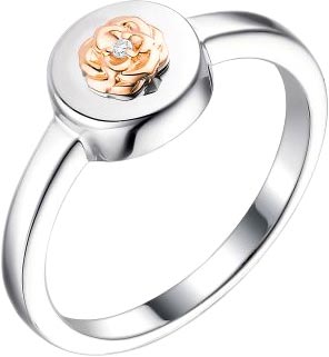 Серебряное кольцо Алькор 01-1765/000B-00 с бриллиантом