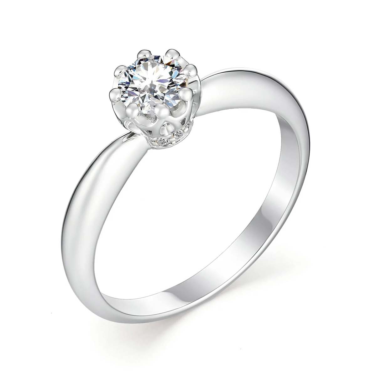Помолвочное кольцо из белого золота Алькор 12932-200 с бриллиантами