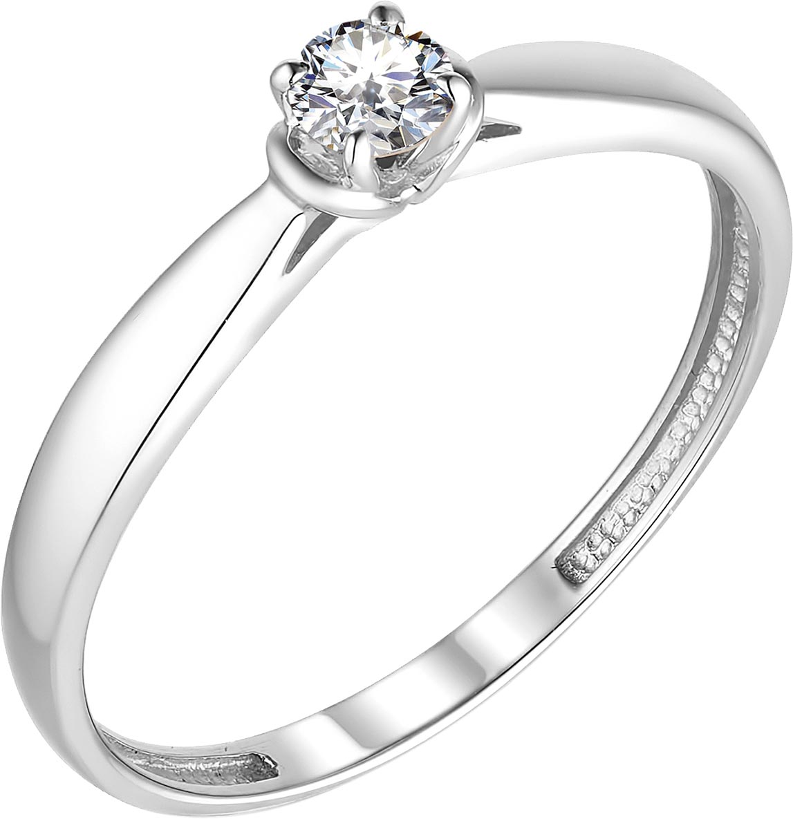 Помолвочное кольцо из белого золота Алькор 13280-200 с бриллиантом