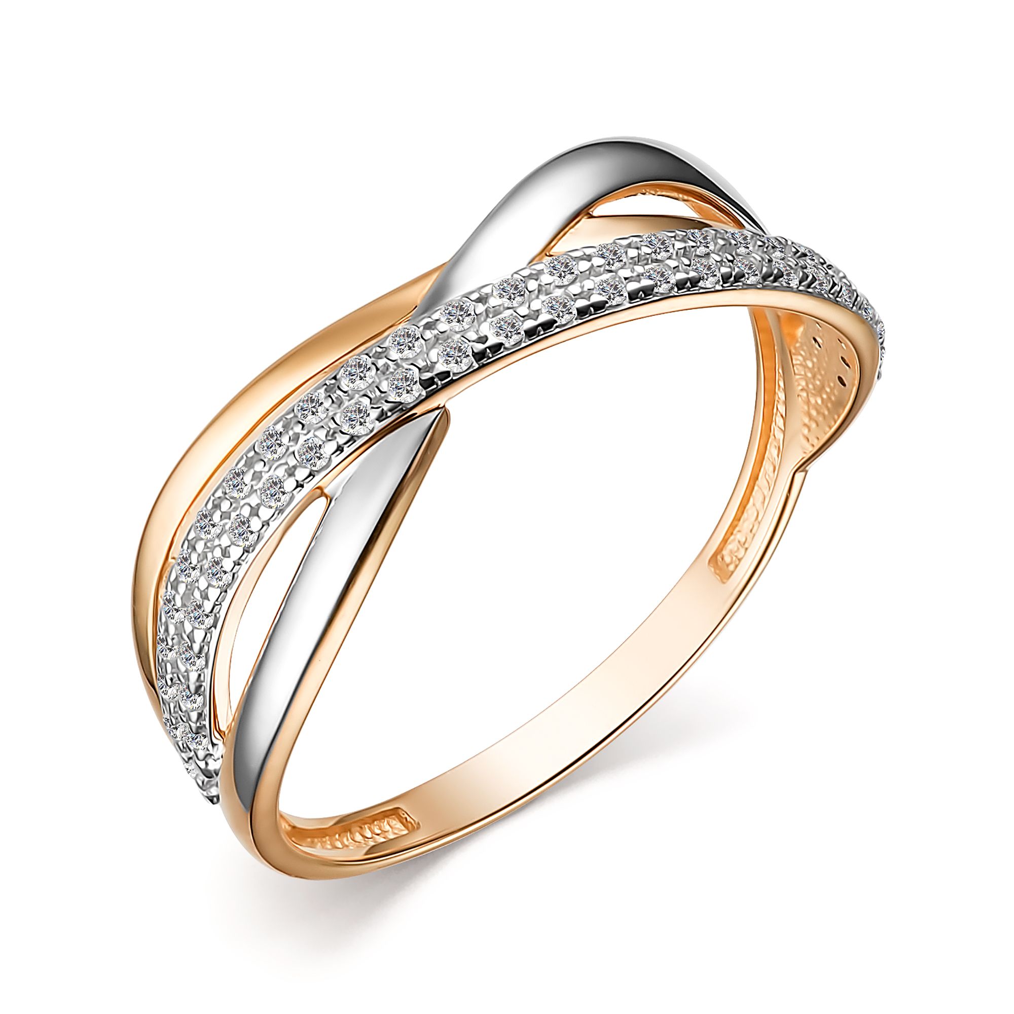 Золотое кольцо Алькор 15034-100 c бриллиантом