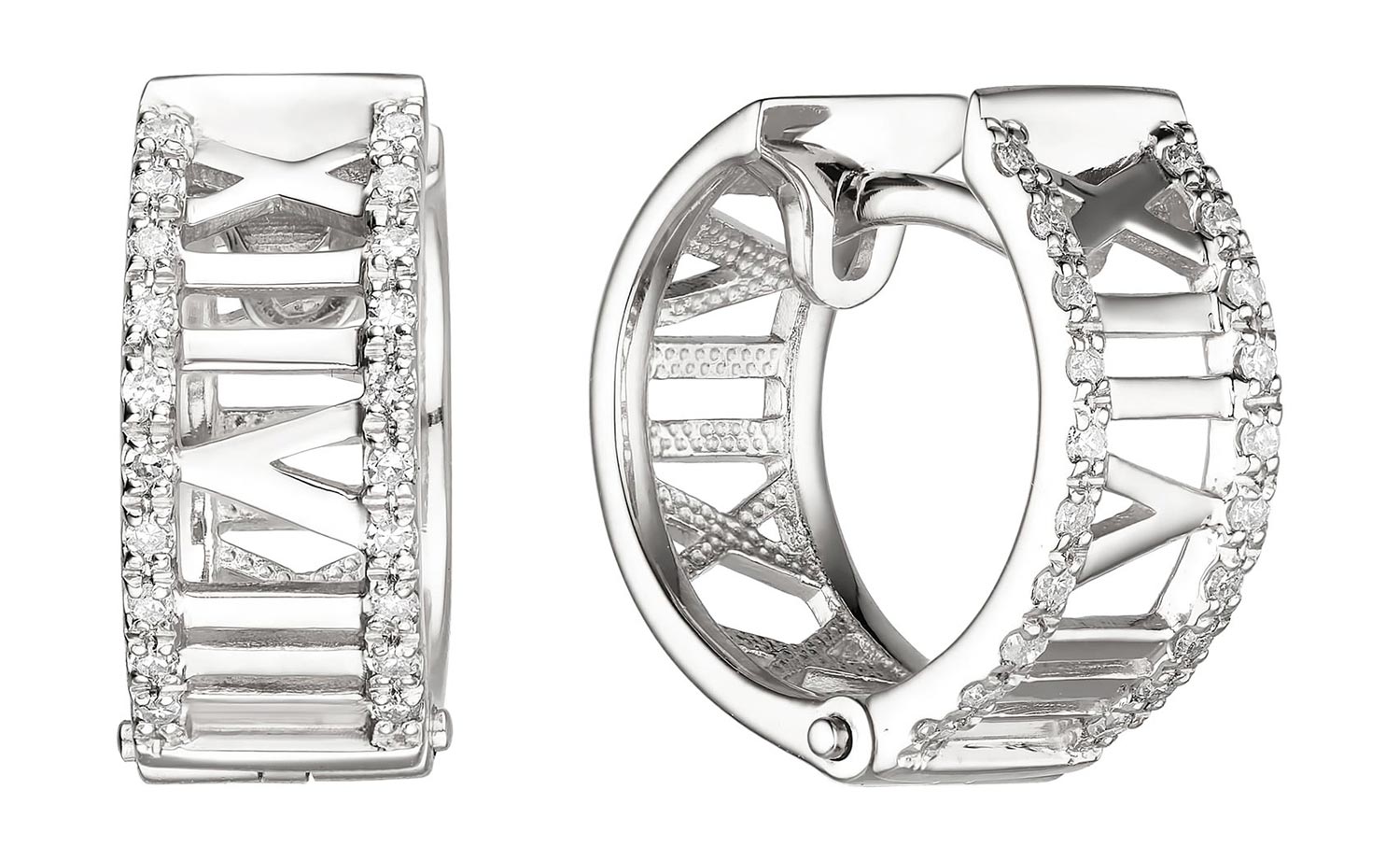 Серьги из белого золота Алькор 23539-200 с бриллиантами