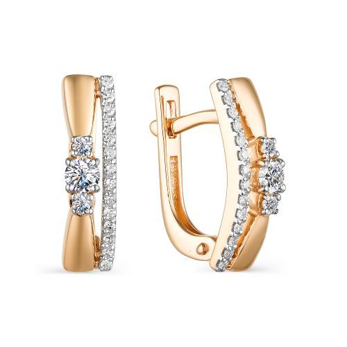 Золотые серьги Алькор 23627-100