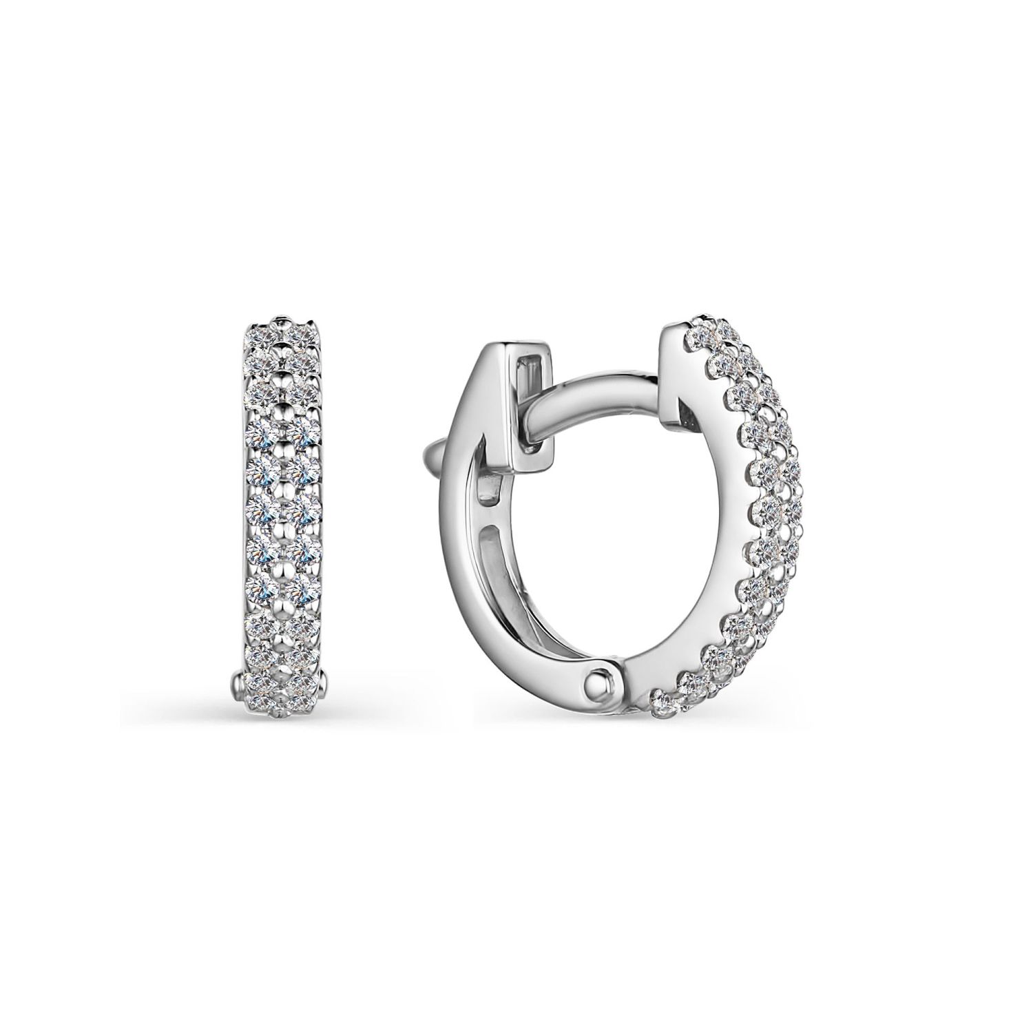 Серьги из белого золота Алькор 23988-200 с бриллиантами