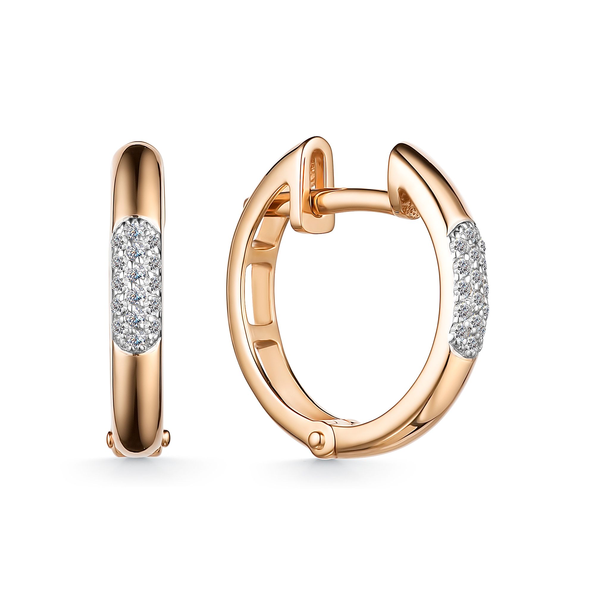 Золотые серьги-конго Алькор 24099-100