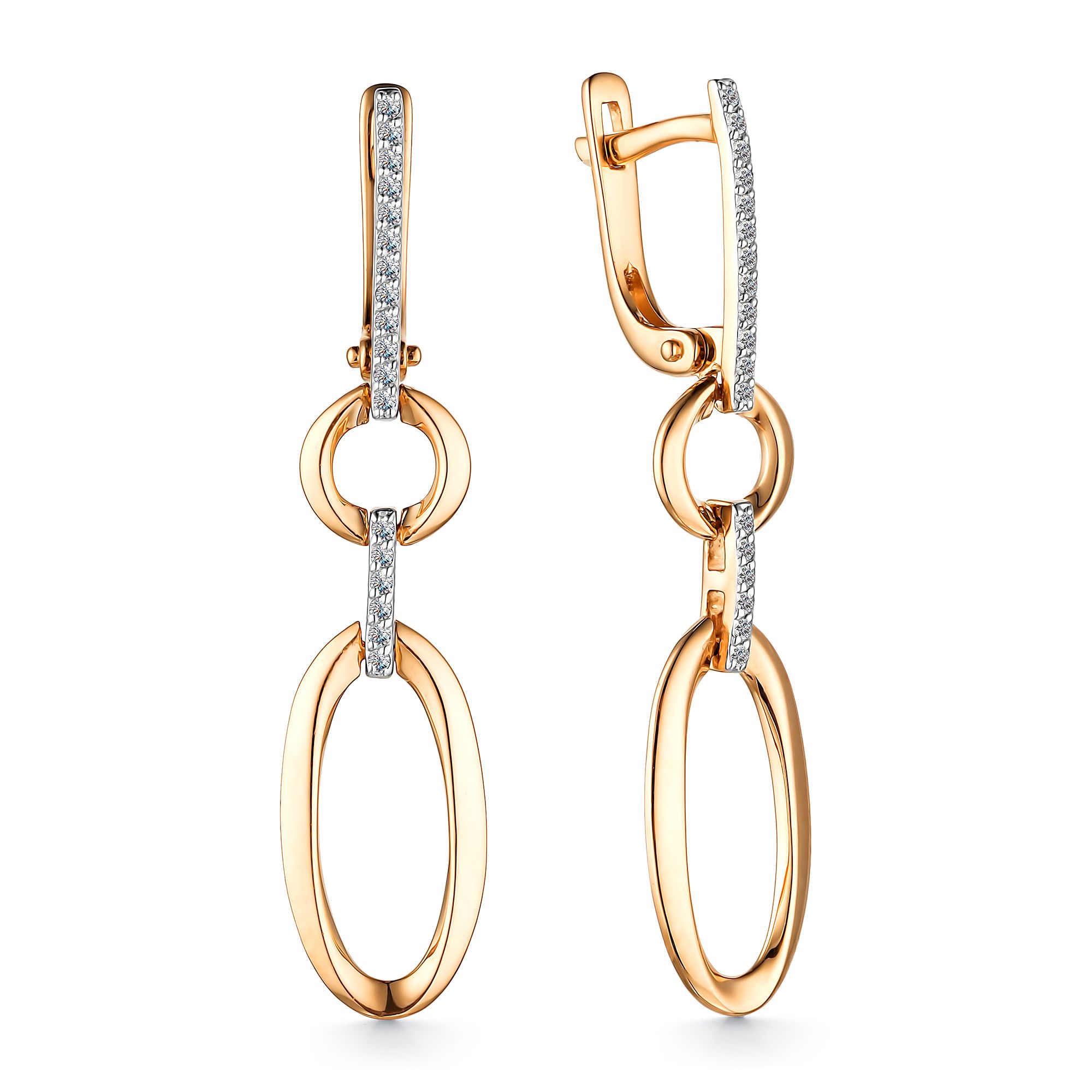 Золотые серьги Алькор 24303-100