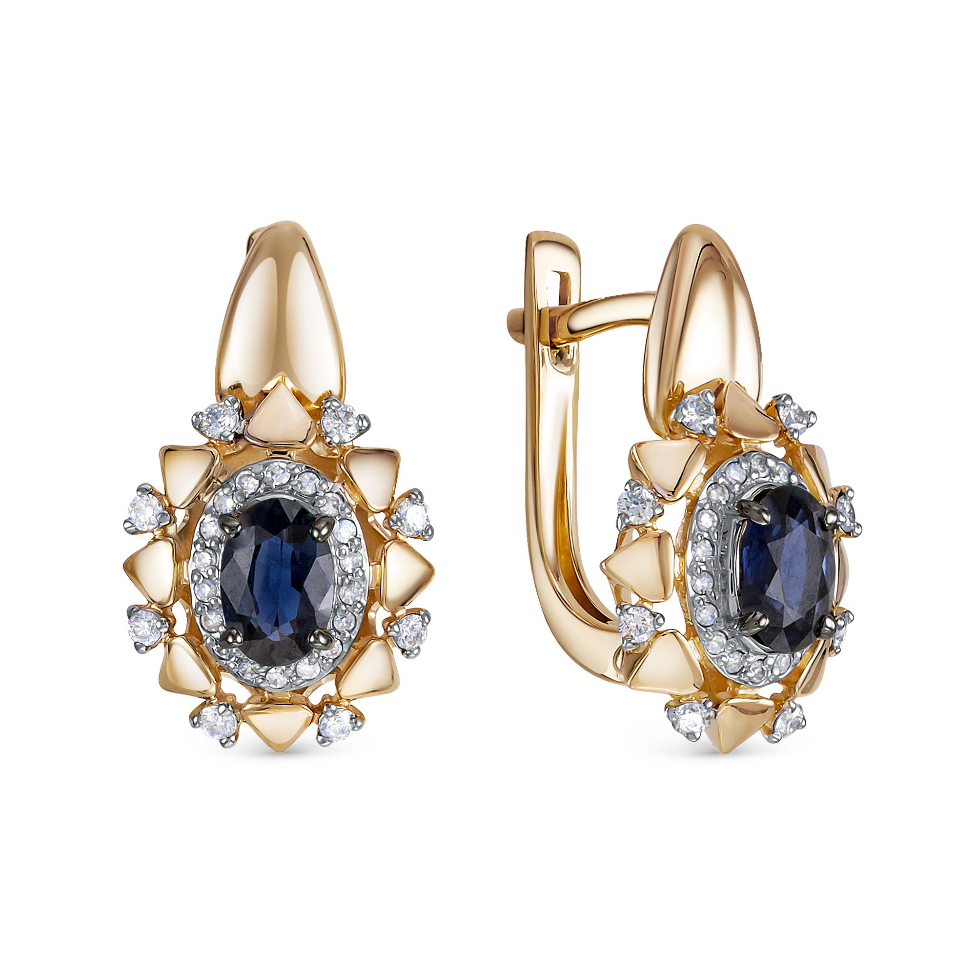 Золотые серьги Алькор 24341-102