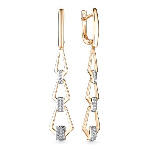 Золотые серьги Алькор 24606-100