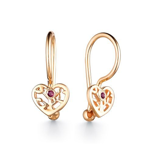Детские золотые серьги Алькор 24630-103