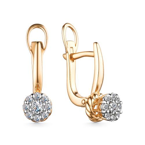 Золотые серьги Алькор 24938-100