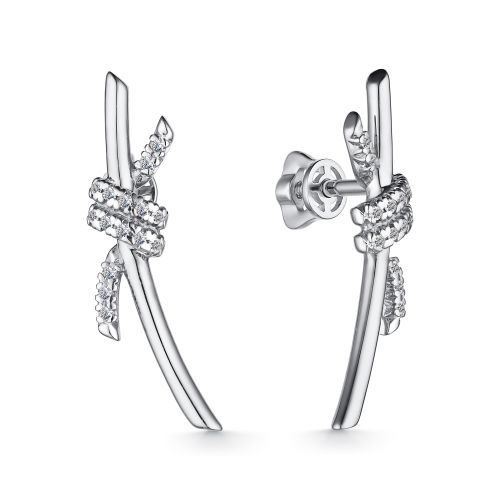 Золотые серьги-пусеты Алькор 24958-200