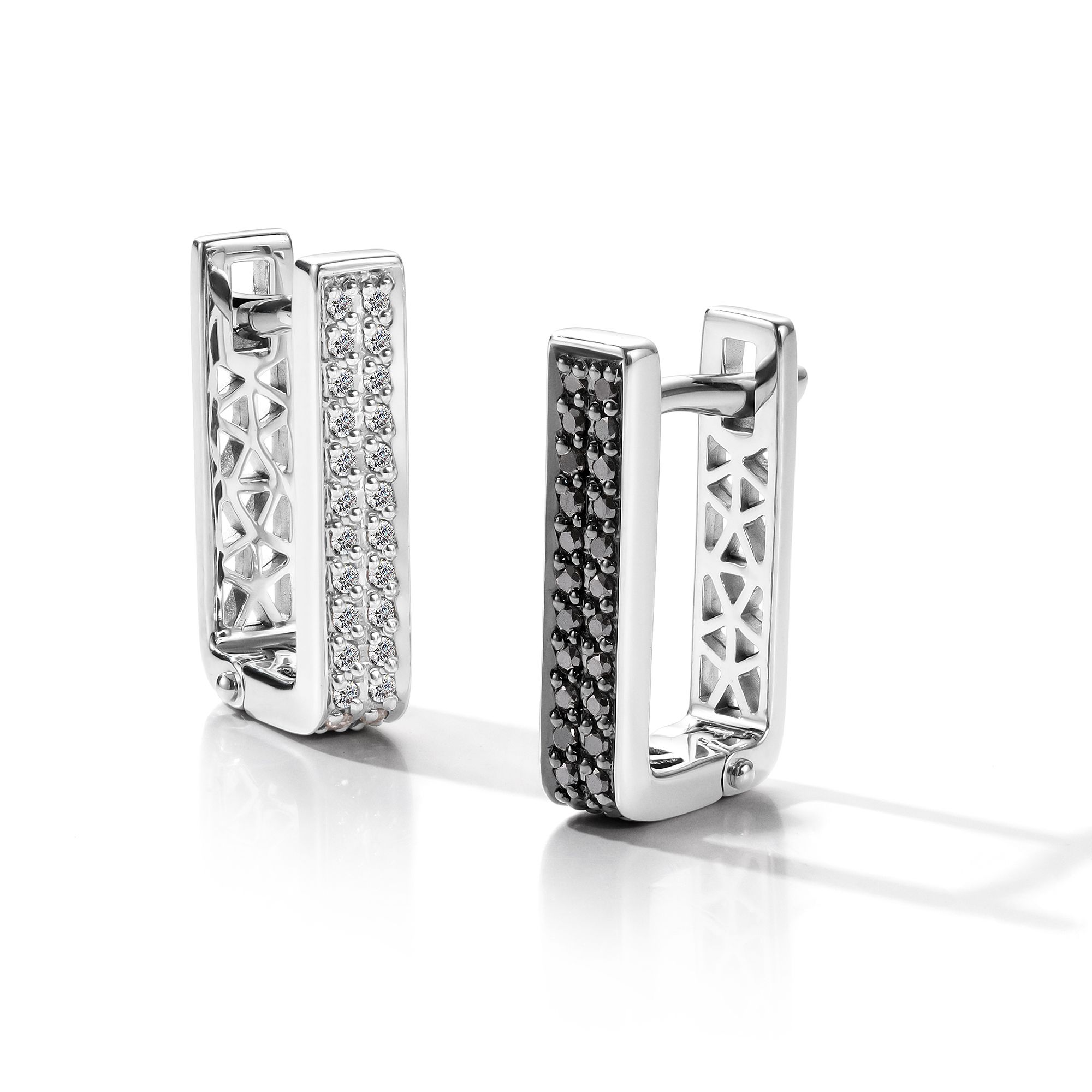 Серьги из белого золота Алькор 25289-213 с бриллиантами