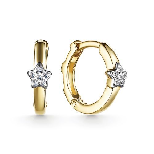 Детские золотые серьги-конго Алькор 25413-300