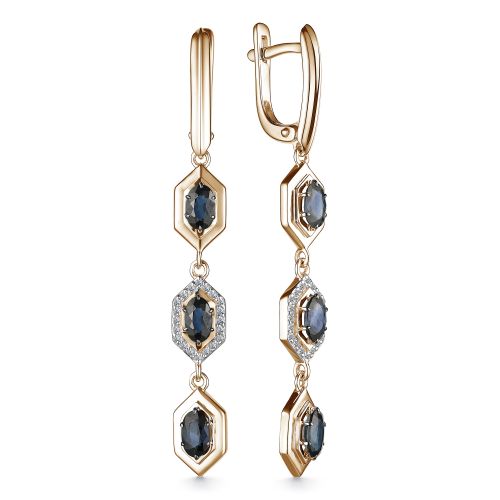 Золотые серьги Алькор 25630-102