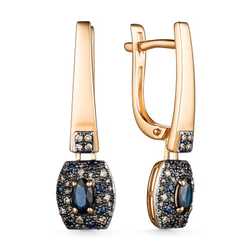 Золотые серьги Алькор 25752-170