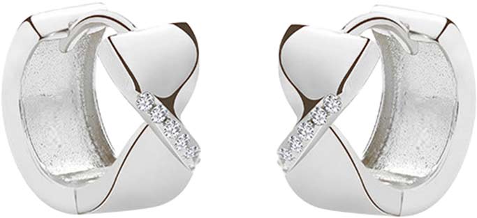 Серебряные серьги хаггисы Alissa C3110XEW0-G297-0-S с фианитами