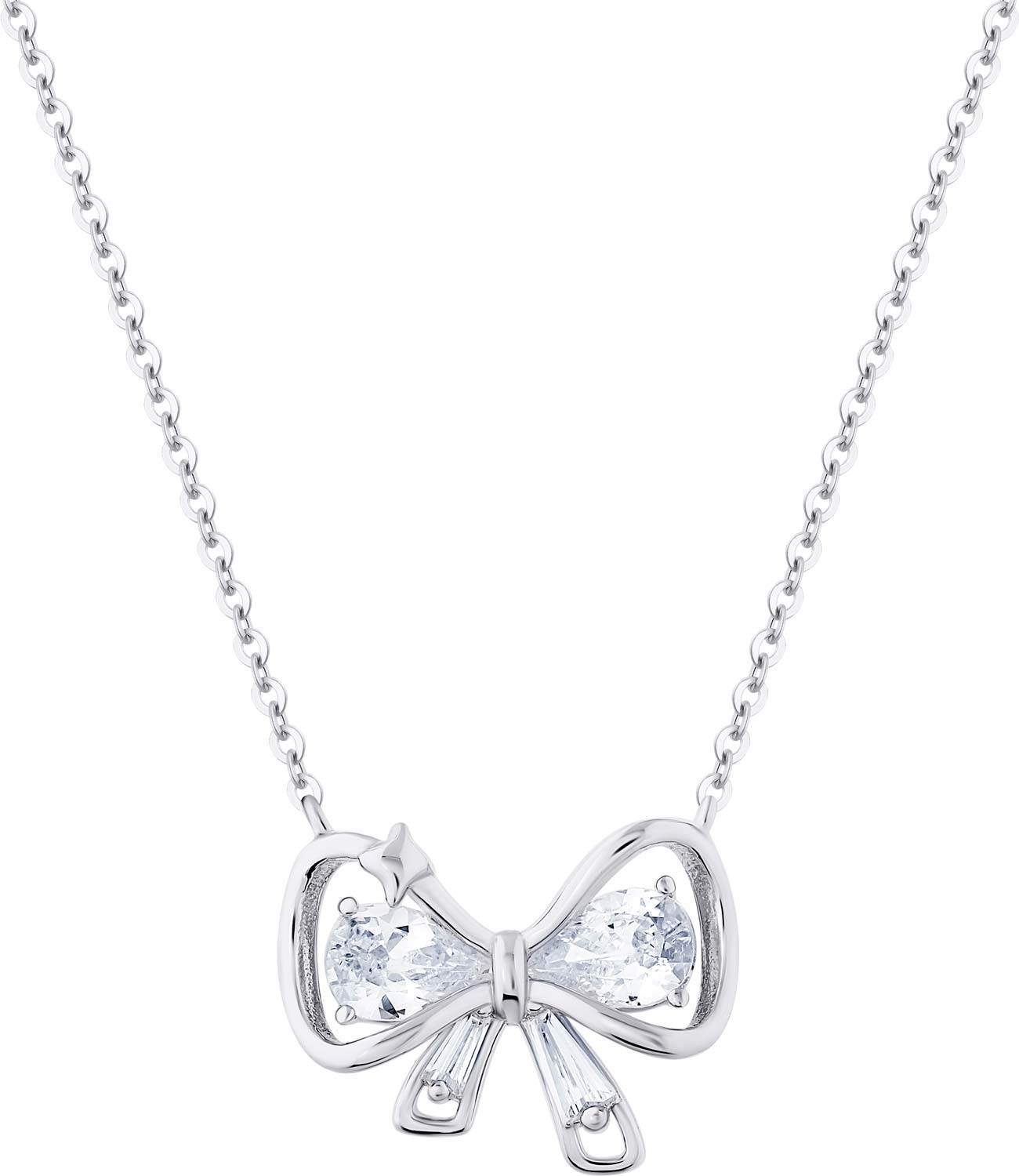 Серебряная подвеска на цепочке Alissa Y189001N с фианитами