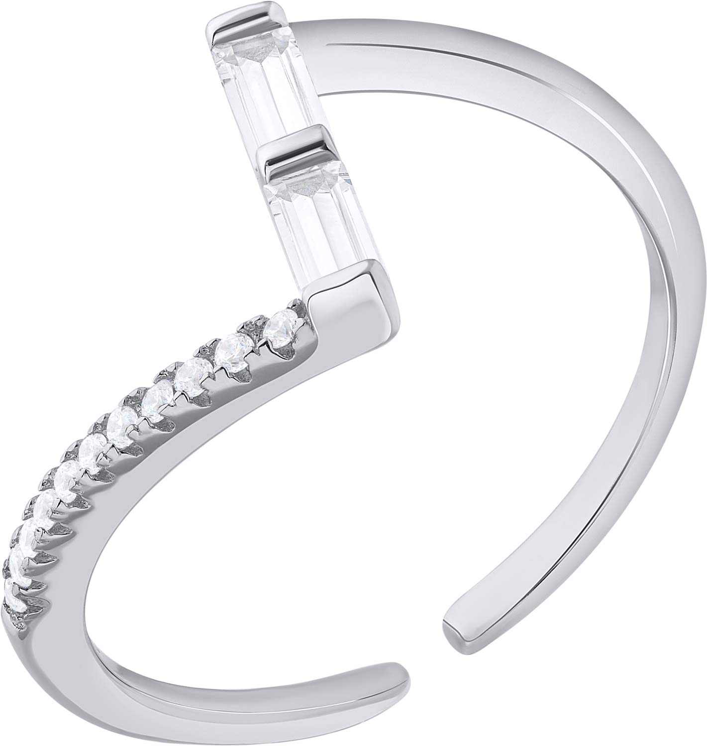 Серебряное открытое кольцо Alissa Y209201R с фианитами