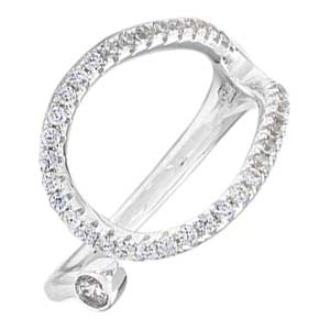 Серебряное открытое кольцо Alissa Y225901R с фианитами