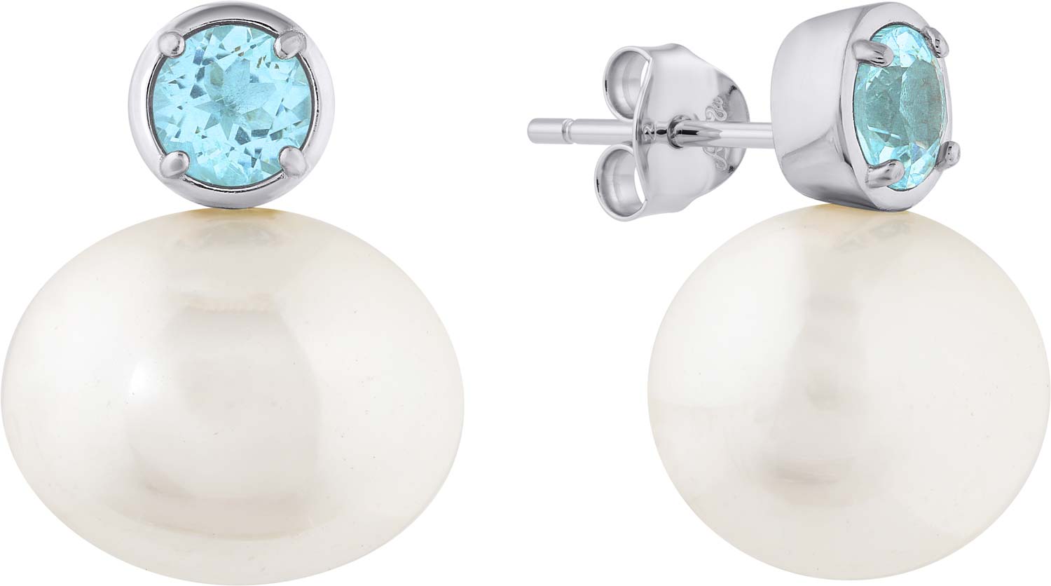 Серебряные серьги Alissa Y231201E c жемчугом, фианитом