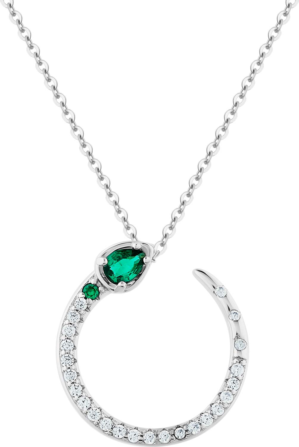 Серебряная подвеска на цепочке Alissa Y238401N с фианитами