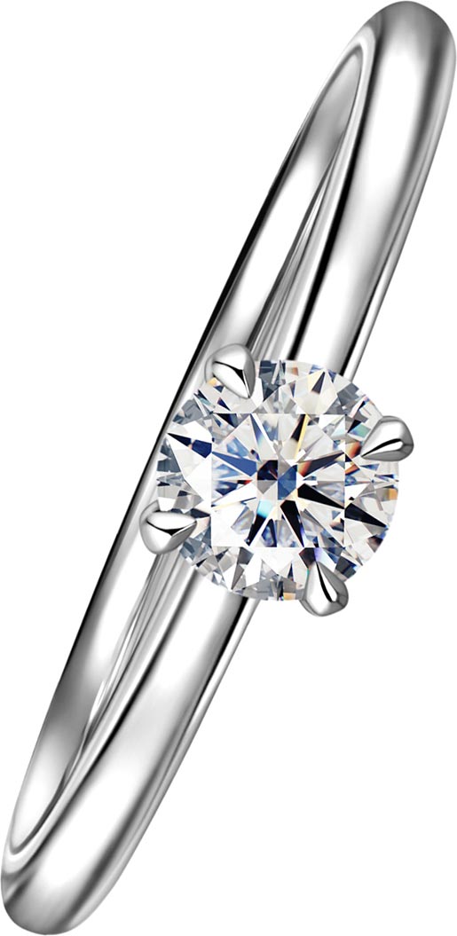 Помолвочное кольцо из белого золота ALROSA DIAMONDS 0C701211S с бриллиантом
