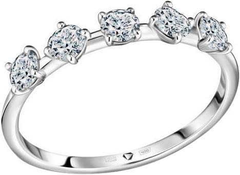 Кольцо из белого золота ALROSA DIAMONDS 0C715E21S с бриллиантами
