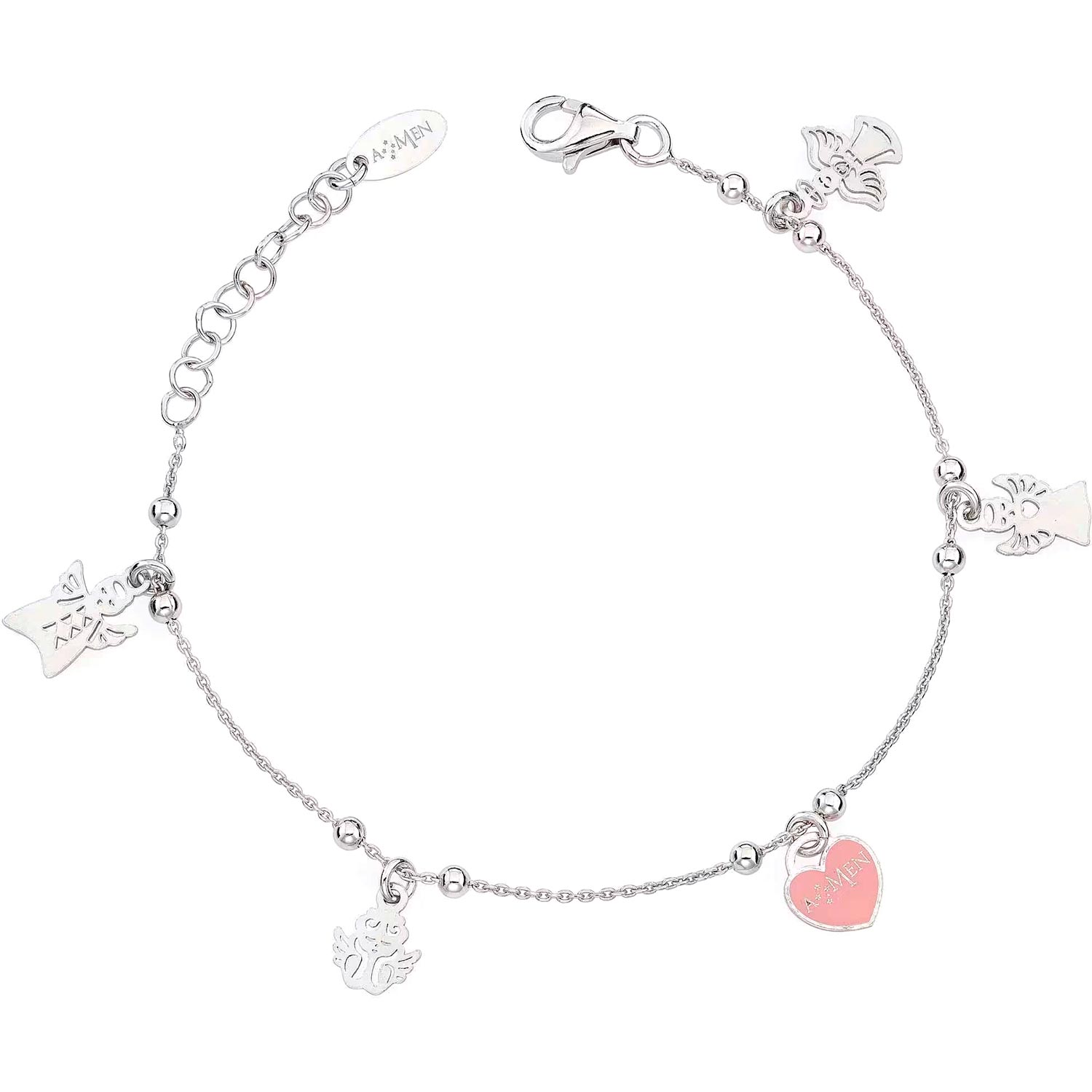 Серебряный браслет с подвесками Amen BRAC с эмалью