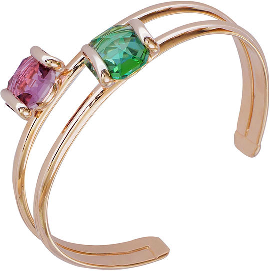 Стальной жесткий браслет Andrea Marazzini BRA_DECO/SM/AN.PINK/RG с кристаллами Swarovski