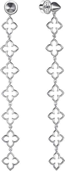 Серебряные длинные серьги АПАРТ 00222678-6