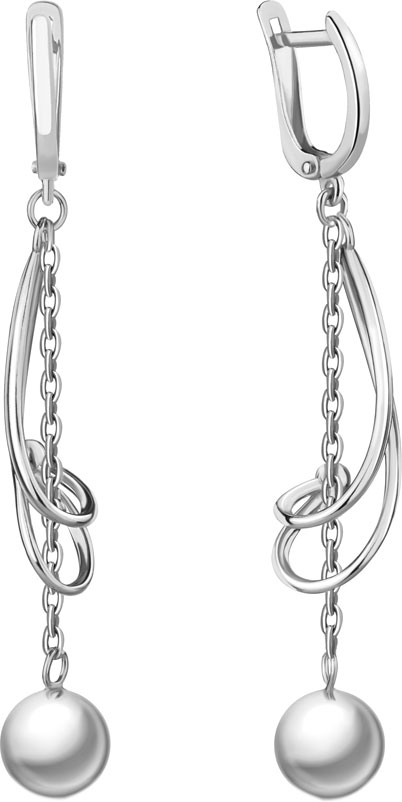 Серебряные серьги с подвесками Aquamarine 32048-S-a