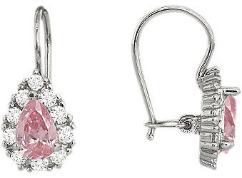 Серебряные серьги капельки Aquamarine 40968V-S-a с фианитами
