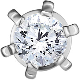 Серебряная одиночная серьга Aquamarine 43502-S-a с фианитом Swarovski