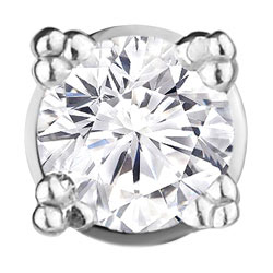 Серебряная одиночная серьга Aquamarine 43510-S-a с фианитом Swarovski